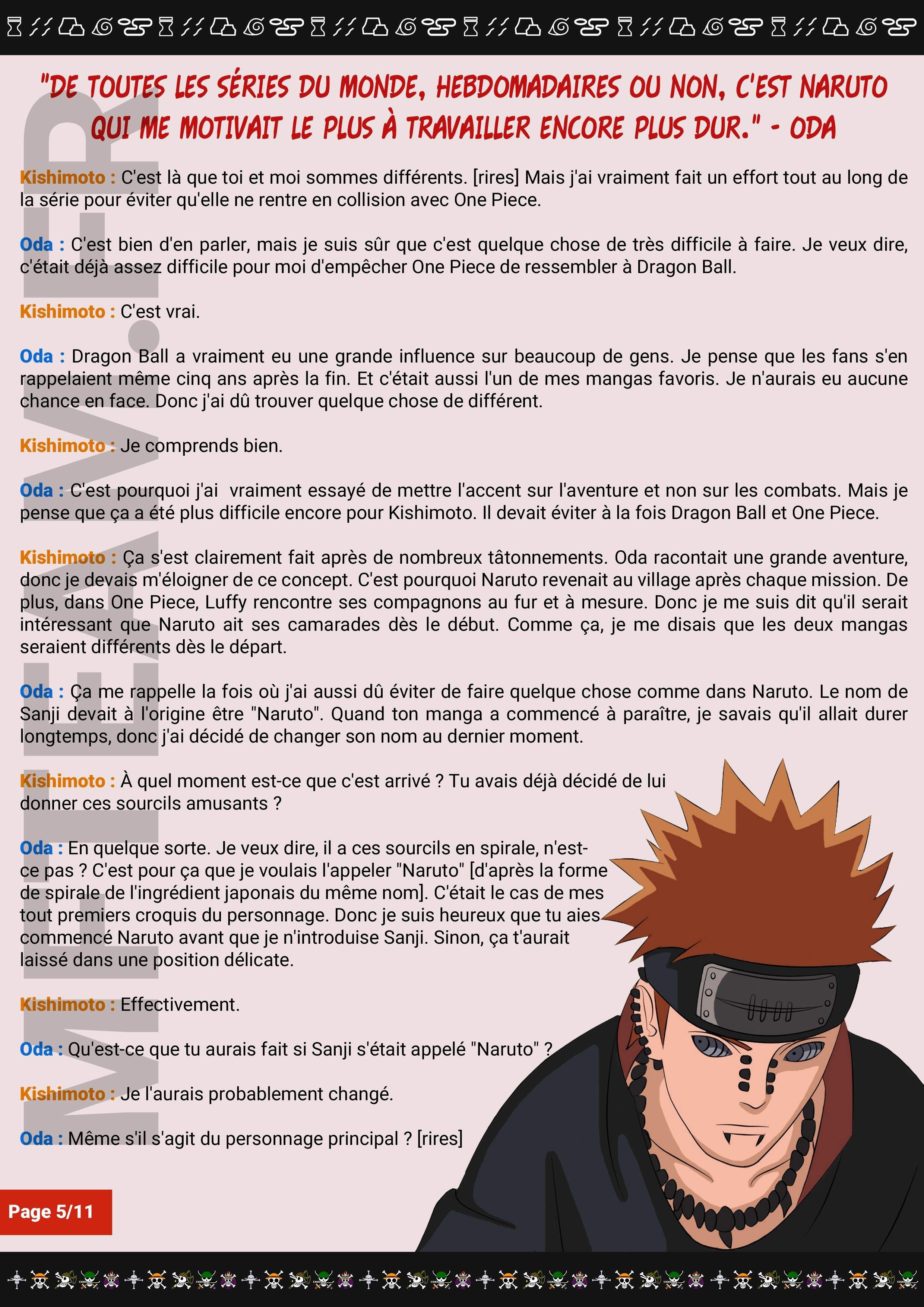 One Piece Scan 786 1 Interview Oda X Kishimoto Lire One Piece Scan En 
